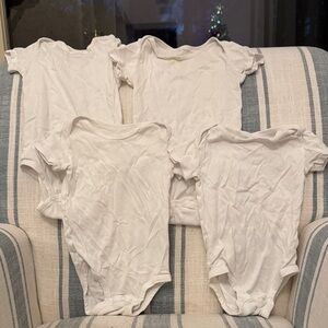 Carter's Classic White Bodysuits Set (4 total)